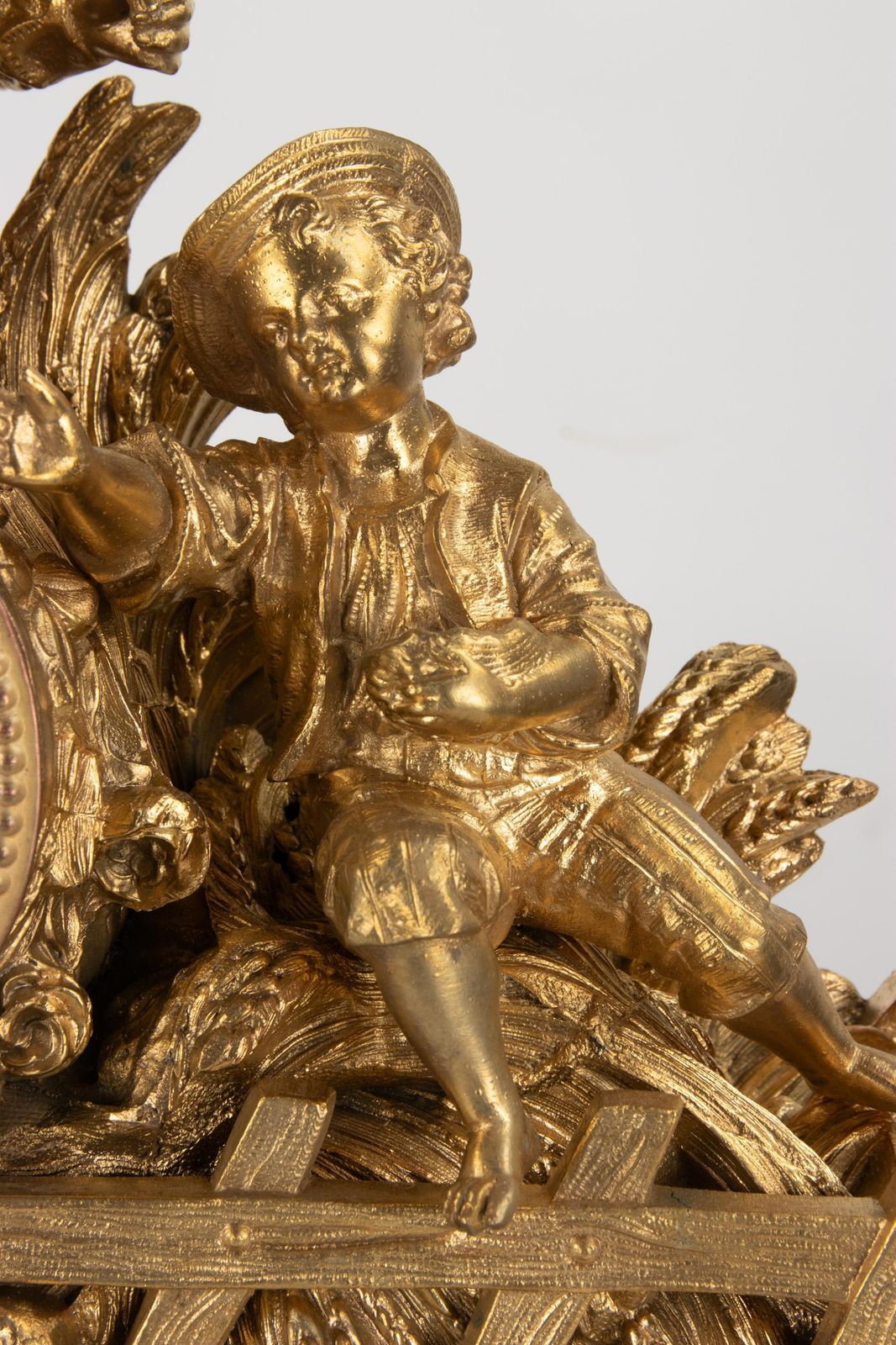 photo furniture Gilt Bronze Mantel Clock, France, Second Half Of The 19th Century.