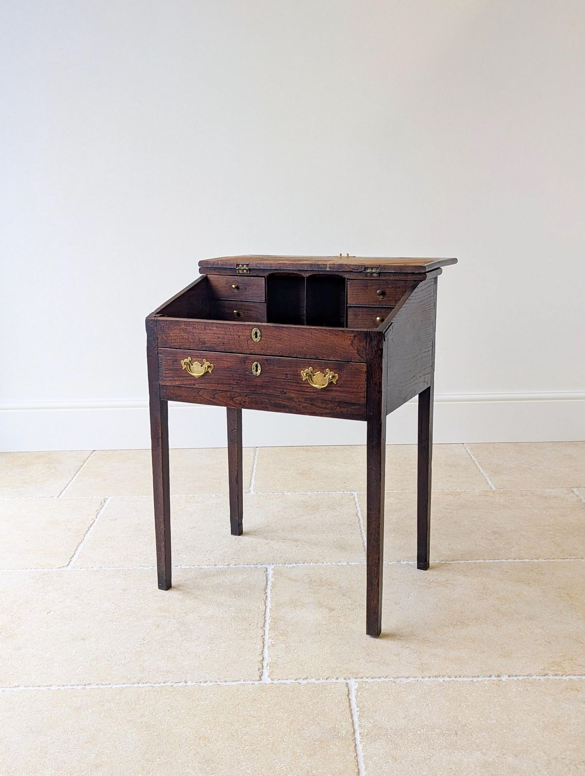 photo for sale Antique Georgian Elm Clerks Desk C.1800