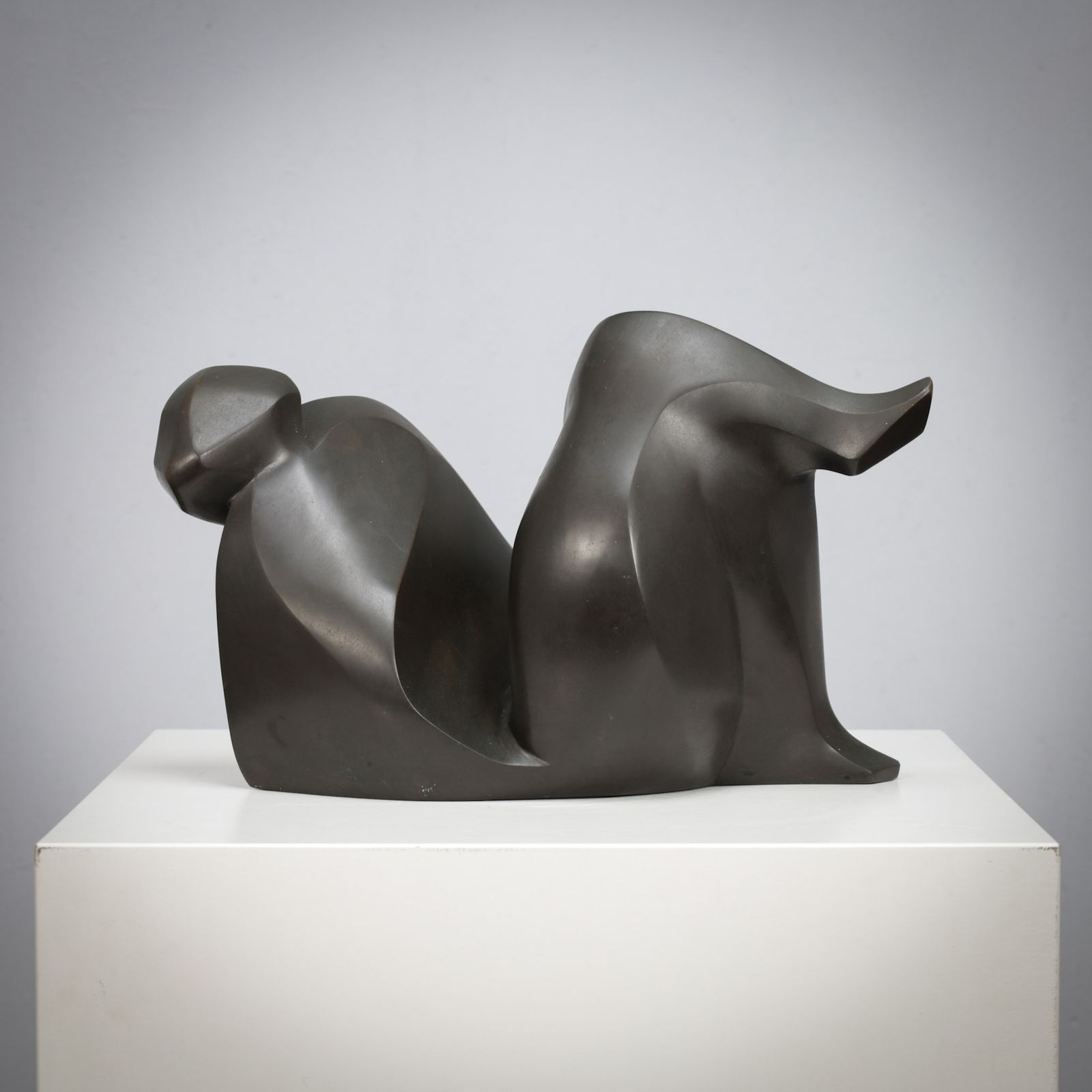 Abstract Bronze Female Sculpture By Francine Govers, 1990s