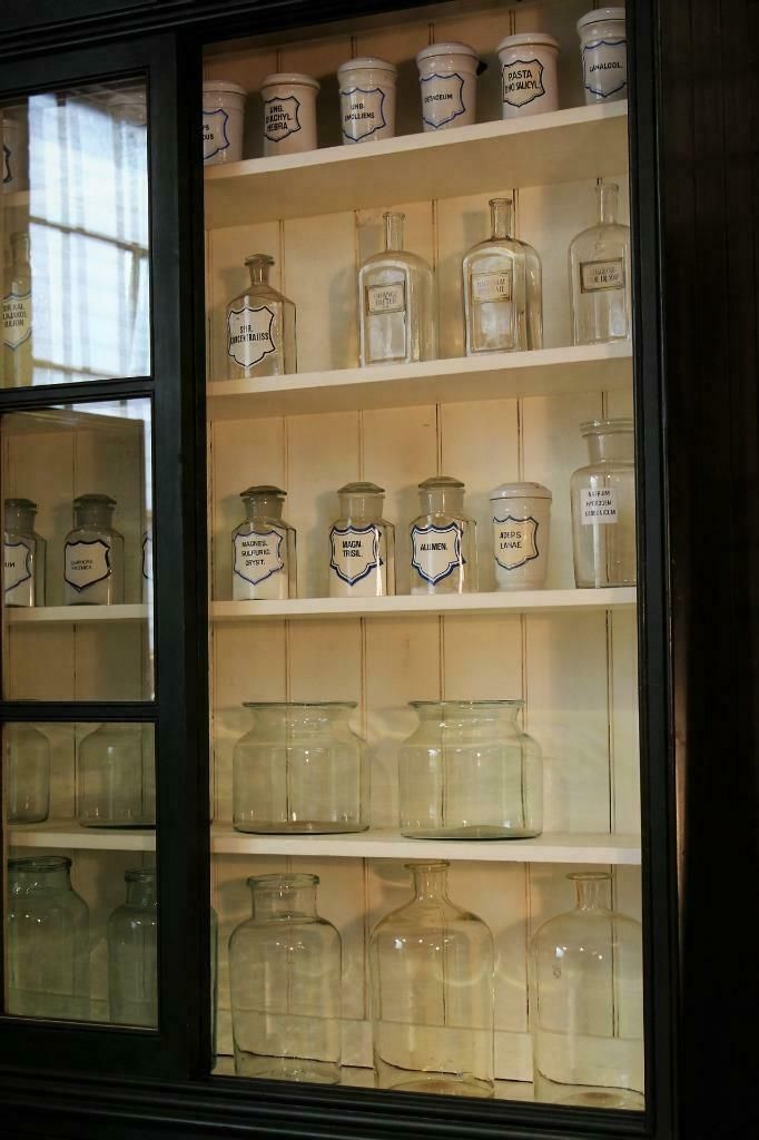 Large Old Painted Victorian Shop Display Cabinet Dresser Vintage Salvage Chippy photo 5750.0