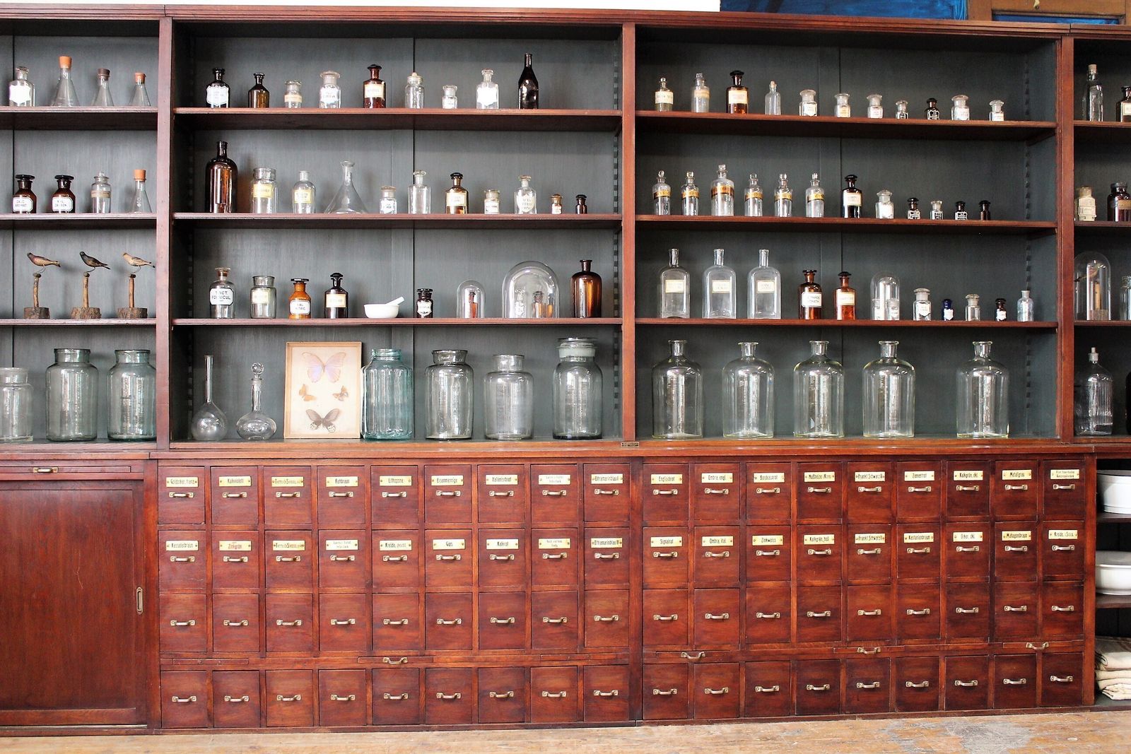 photo for sale Large Old German Apothecary/Chemists/Pharmacy Shop Display Bar Restaurant 1920s