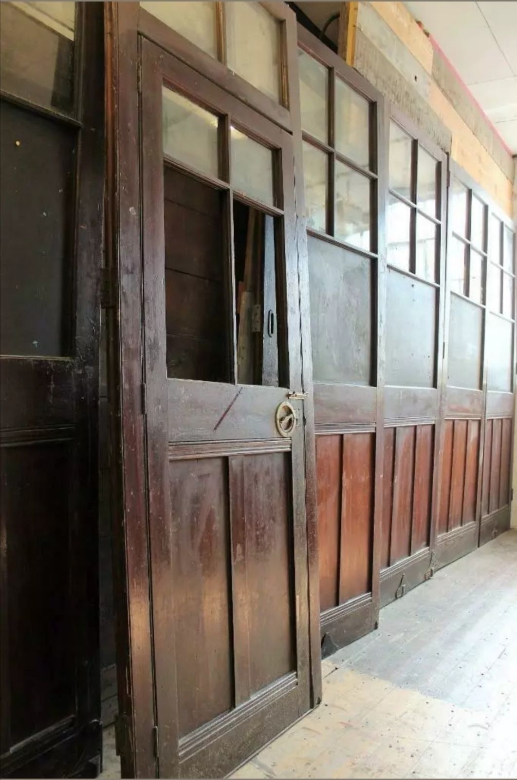 A Set Of Six Old School Room Dividers/Partitions. Made From Pitch Pine. Circa 1880. photo 4490.0