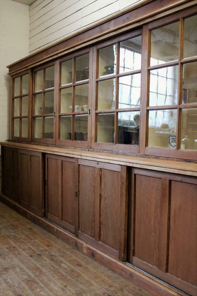 Huge Old Victorian Pine School Cupboard/Dresser /Cabinet Salvage photo Furniture