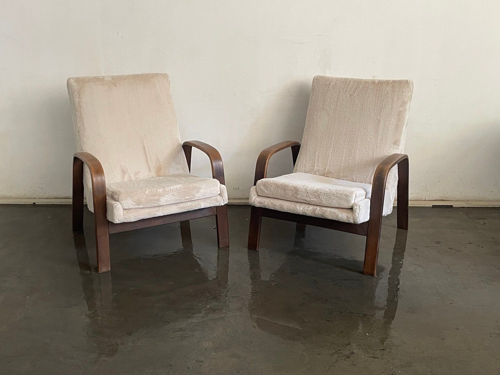 Pair Of Comfy French Armchairs