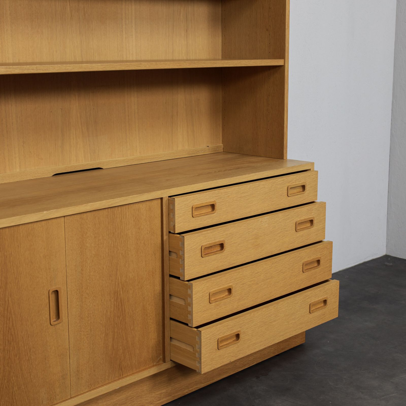 Danish Modern Oak Wall Cabinet By Poul Hundevad, Denmark 1960s photo 1500.0