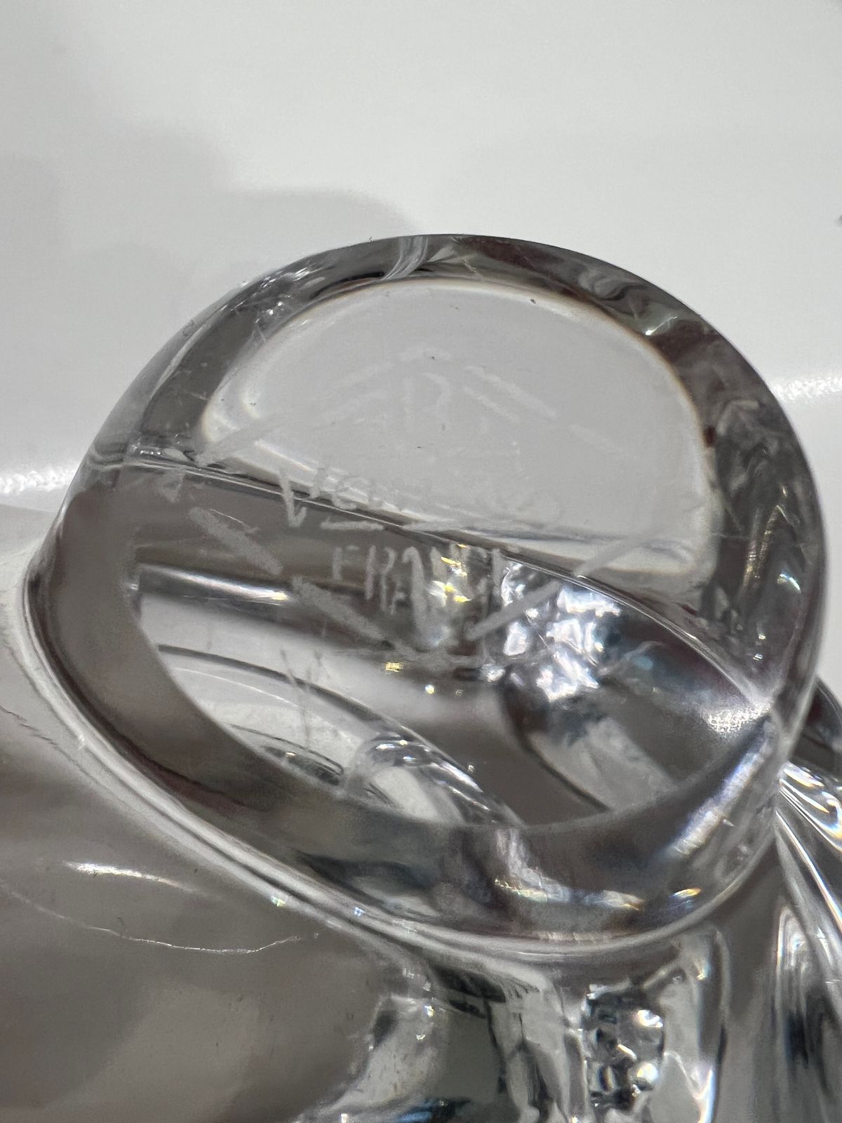 110.0 1970's Crystal Glass Dachshund / Basset Dog By Art Vannes   France photo