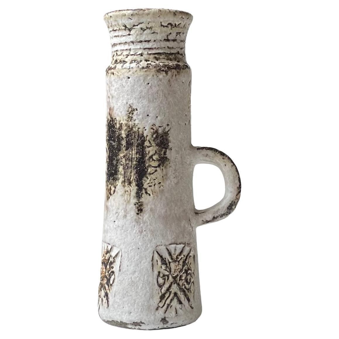 photo furniture Brutalist Glazed Stoneware Vase In The Style Of Jacques Blin