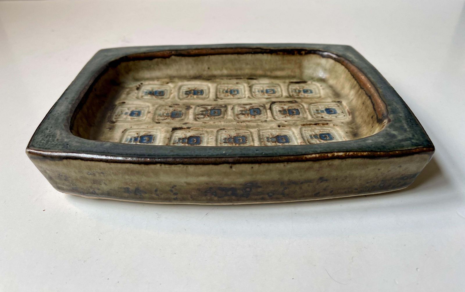 Royal Copenhagen Glazed Stoneware Scarab Dish By Jørgen Mogensen, 1960s photo furniture
