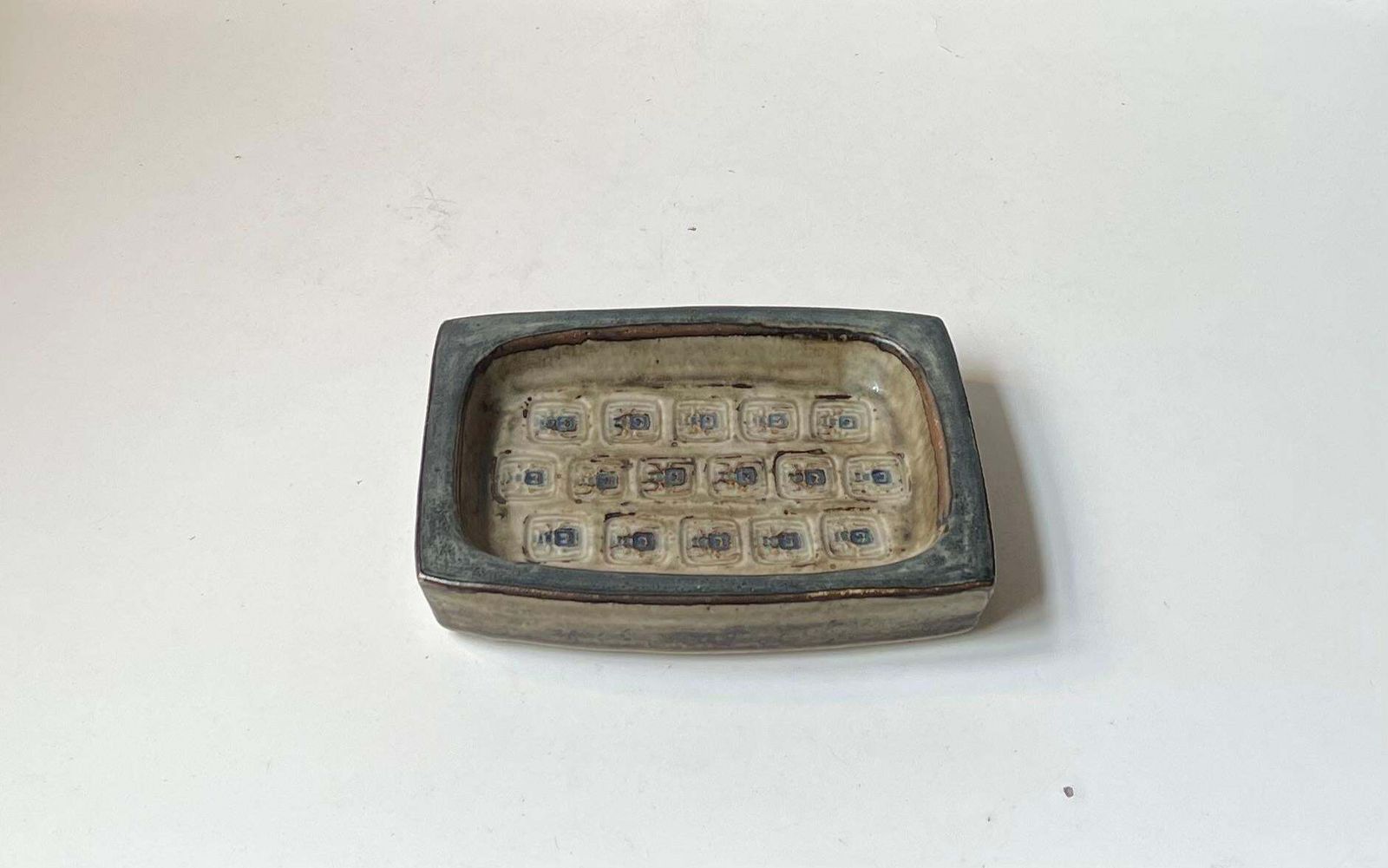 Royal Copenhagen Glazed Stoneware Scarab Dish By Jørgen Mogensen, 1960s photo for sale