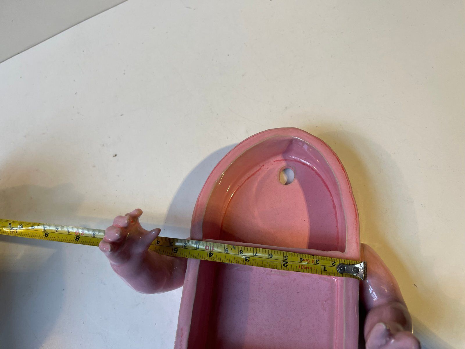 Surrealist Baby Body Vanity Shelf In Pink Glazed Ceramic, 2000s photo buy