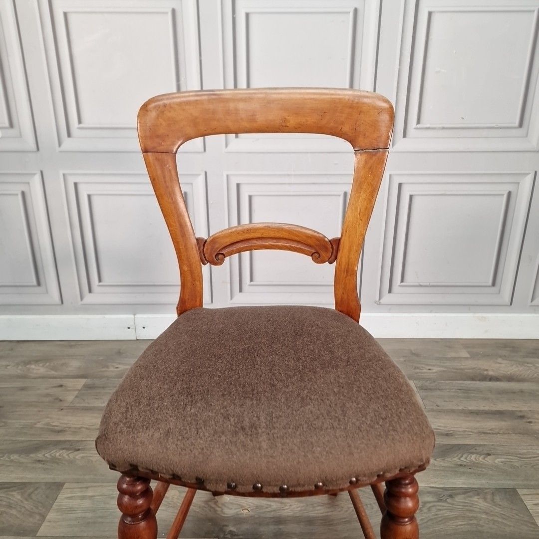 Antique Dining Bedroom Chair Solid Turned Wood Victorian Reading Desk Seat photo Furniture