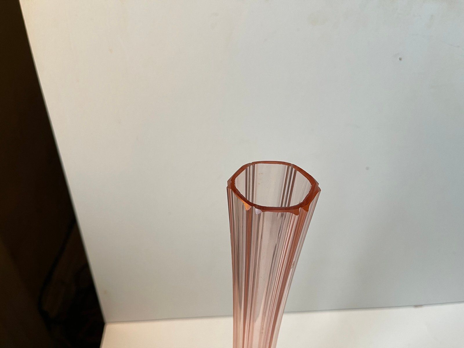 Art Deco French Pink And Green Glass Vase, 1920s photo 318.0