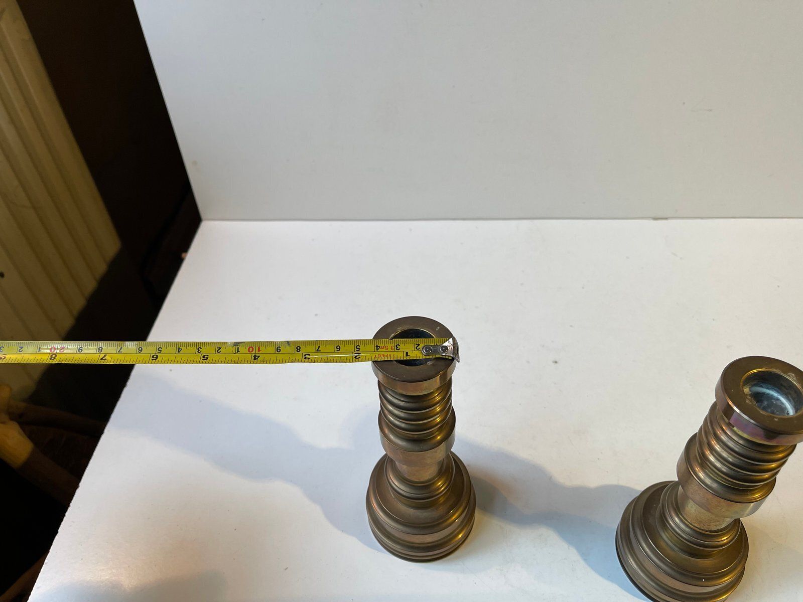 Mid Century Industrial Candlesticks In Bronze, 1950s, Set Of 2 photo 342.0