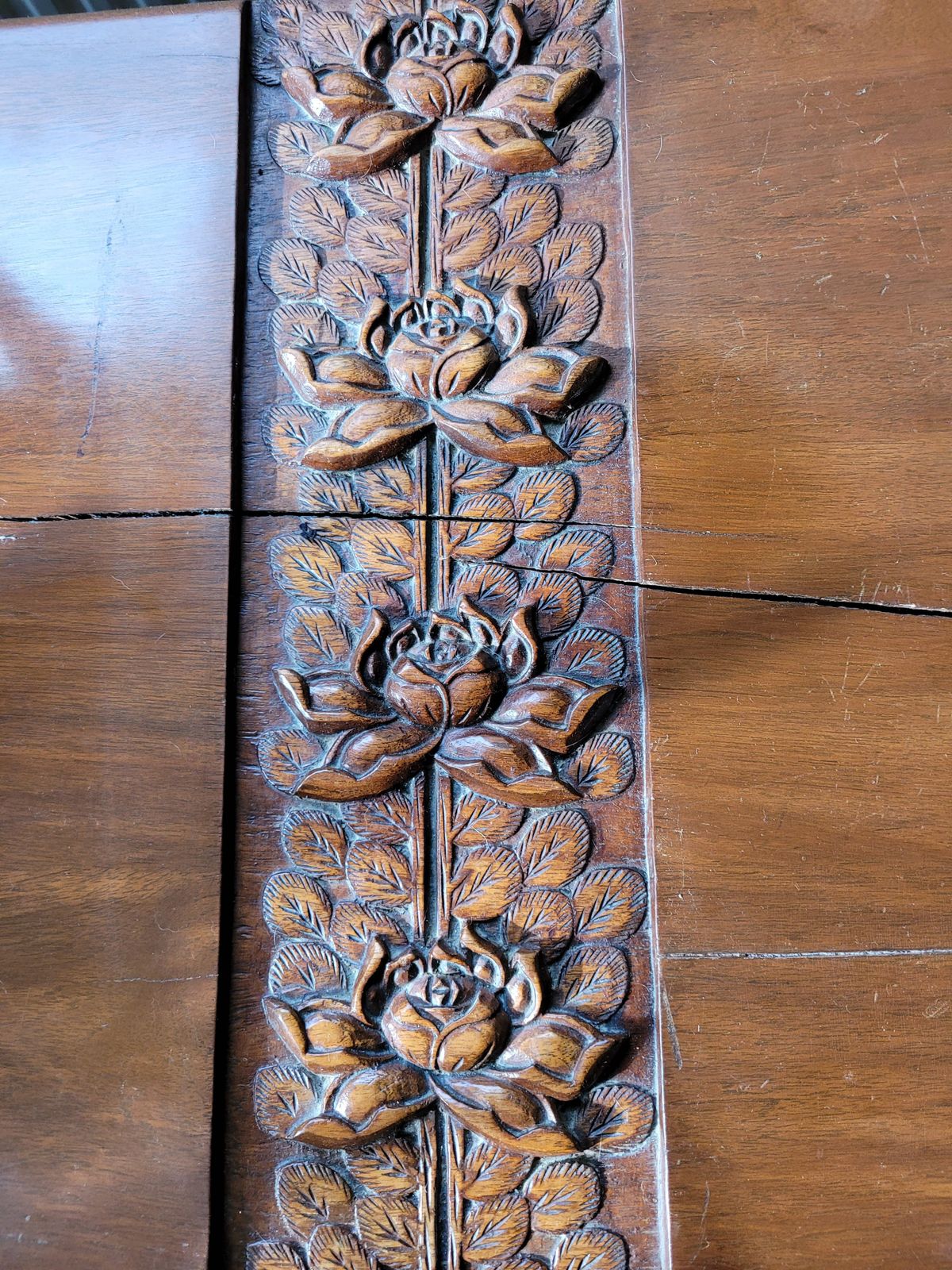 1950s Camphor Wood Hand Carved Chest   From Singapore photo Furniture