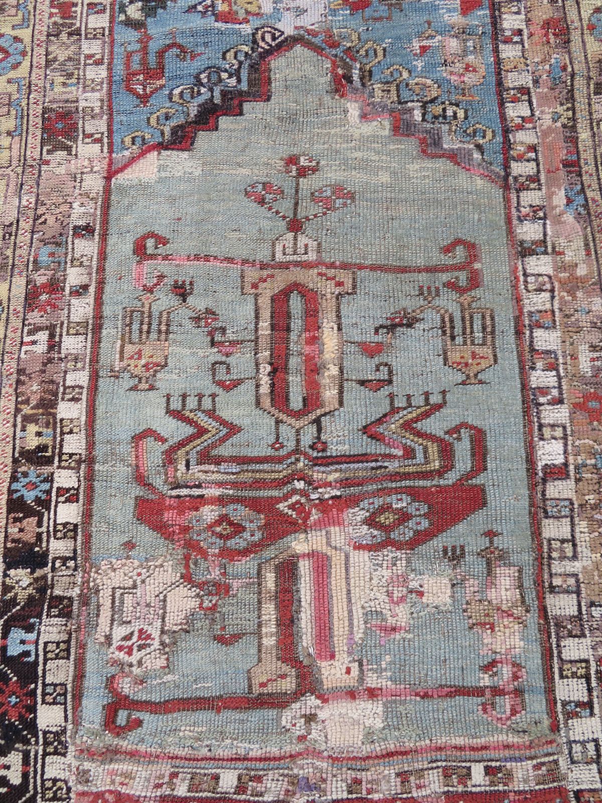 Antique 18th Century Turkish Ladik Prayer Rug. 203cm X 114cm. photo for sale