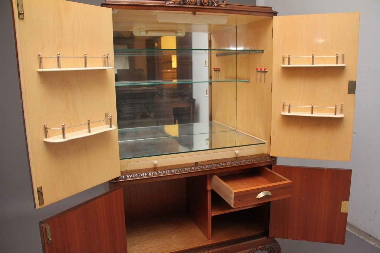 Early 20th Century Burr Walnut Cocktail Cabinet photo vinterior