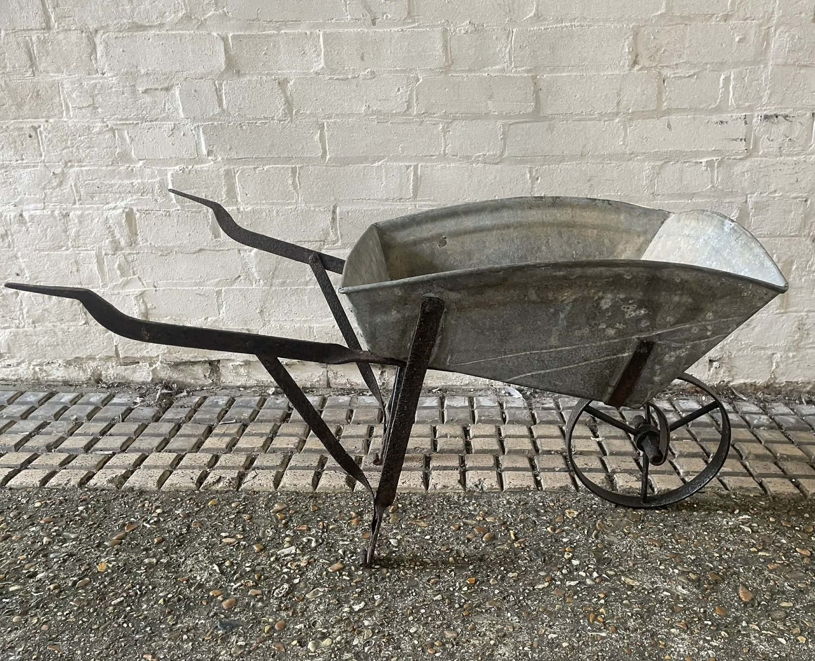 Charming Antique C1910 Child’s Garden Wheelbarrow photo furniture