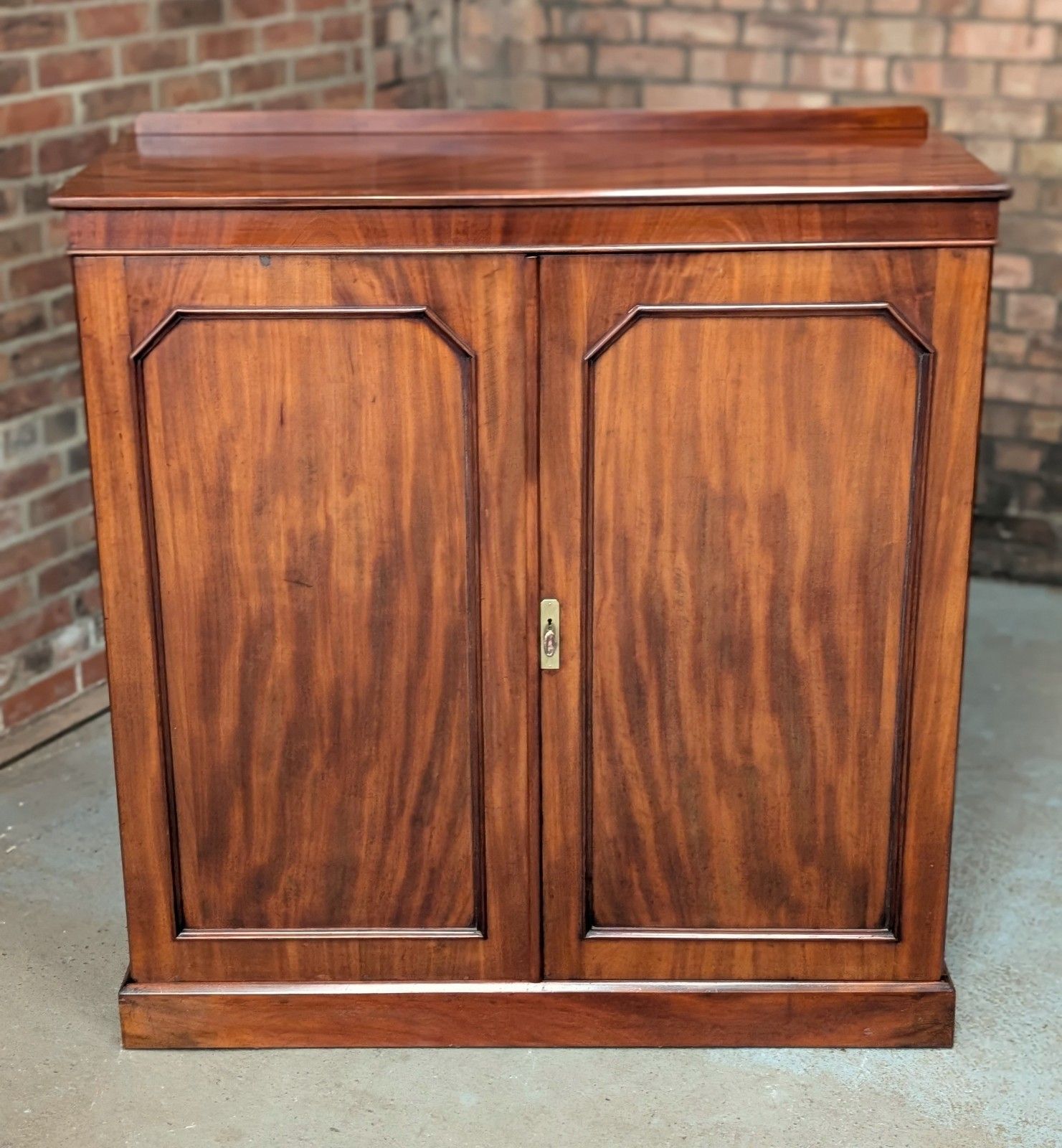 Furniture Antique Linen Cabinet Cupboard (Delivery Available) Mahogany Mid 19thc photo
