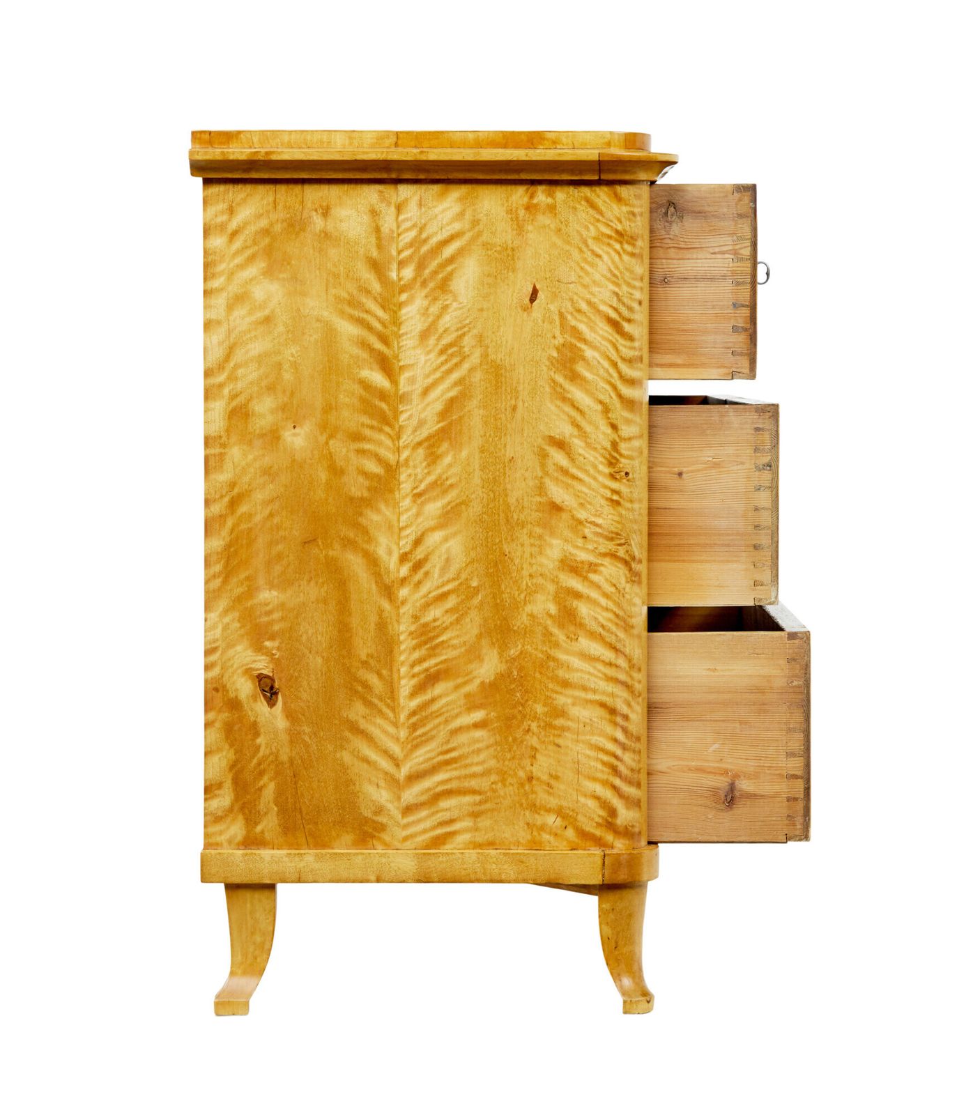 19th Century Swedish Birch 3 Drawer Chest. photo furniture