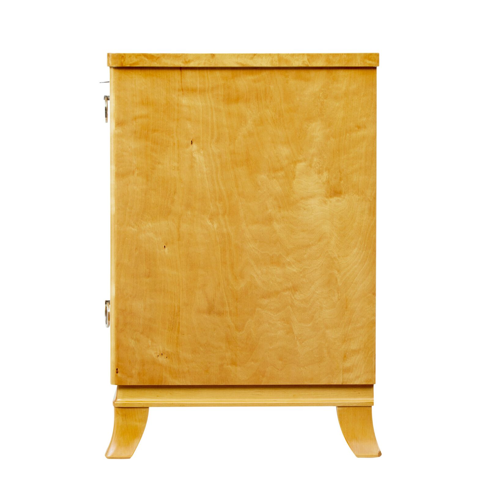 Swedish Mid Century Inlaid Birch Chest Of Drawers. photo vintage