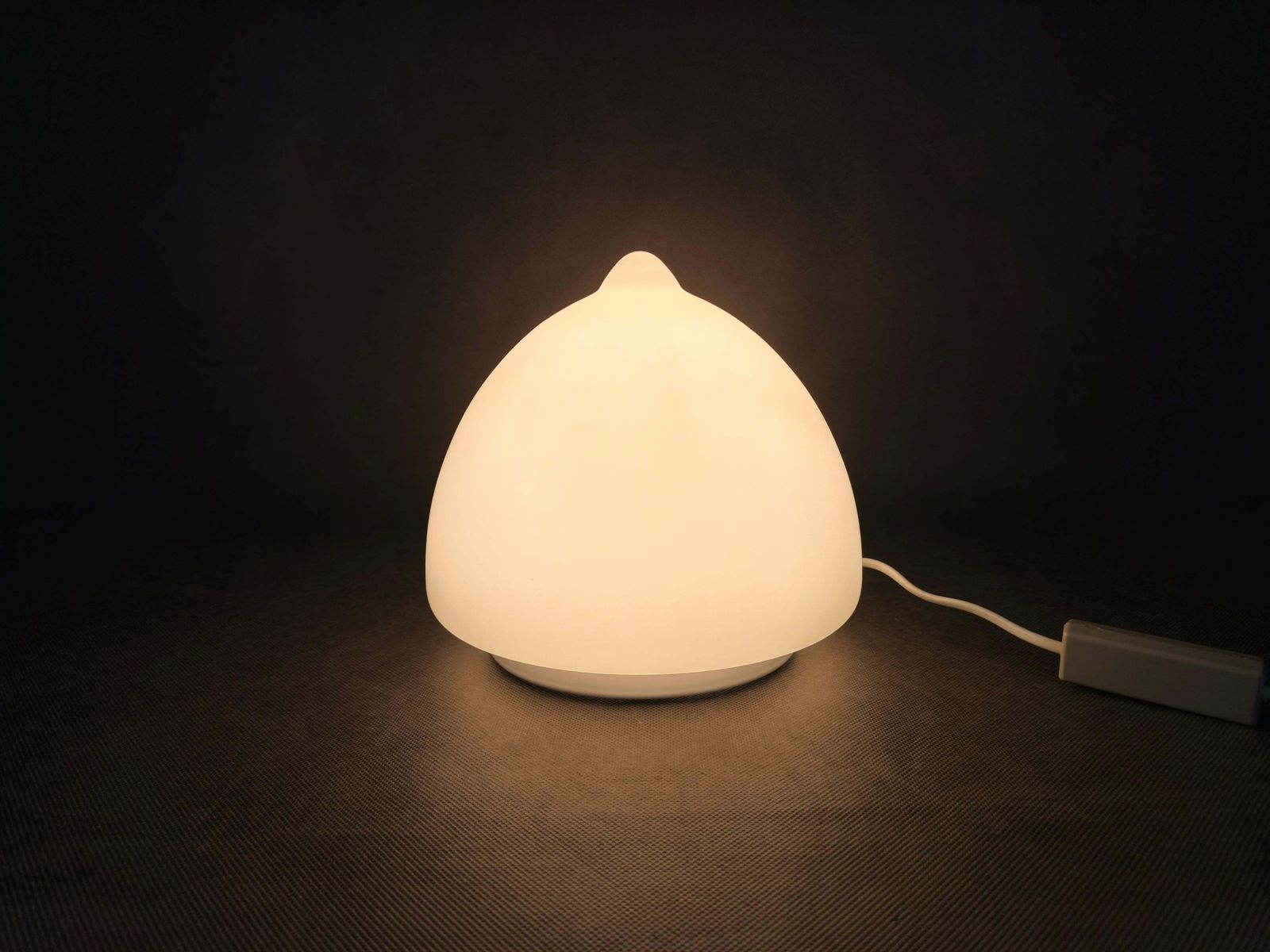 photo furniture Pair Of Czech Opaline Glass Sculptural Table Lamps, 1970s