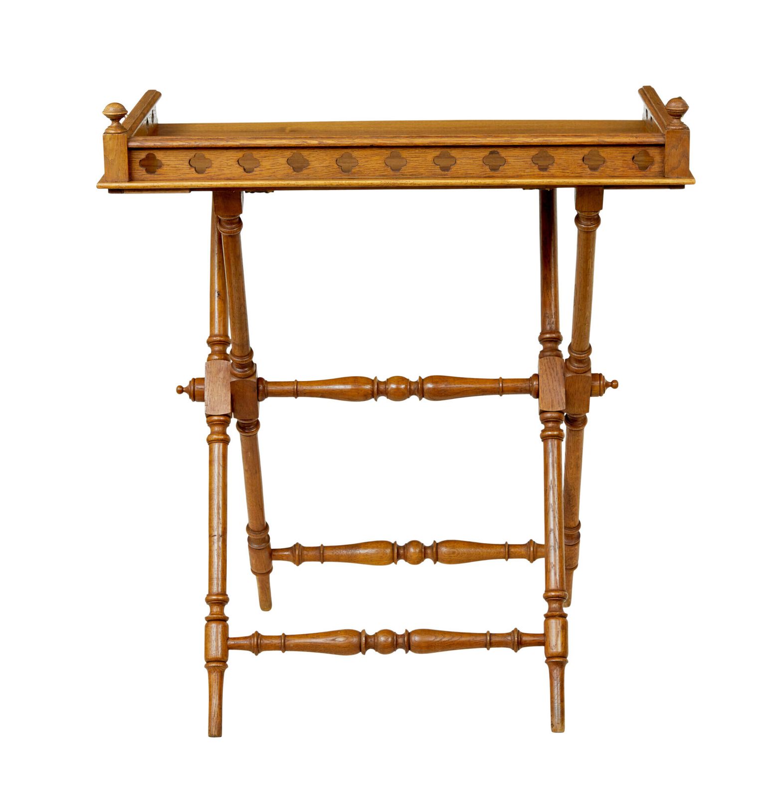 19th Century Carved Oak Butlers Tray On Stand. photo for sale