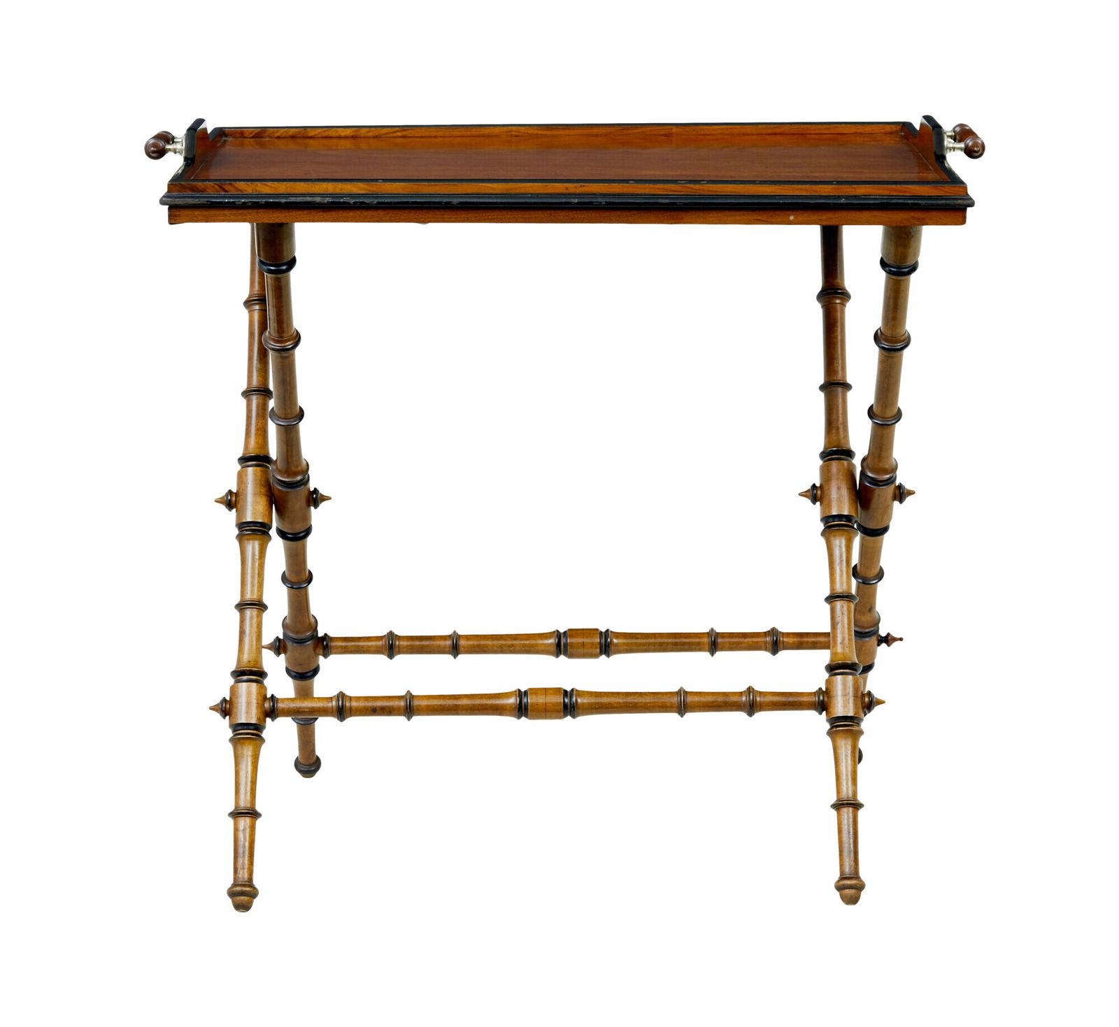 19th Century Walnut Colonial Inspired Butlers Tray On Stand. photo for sale