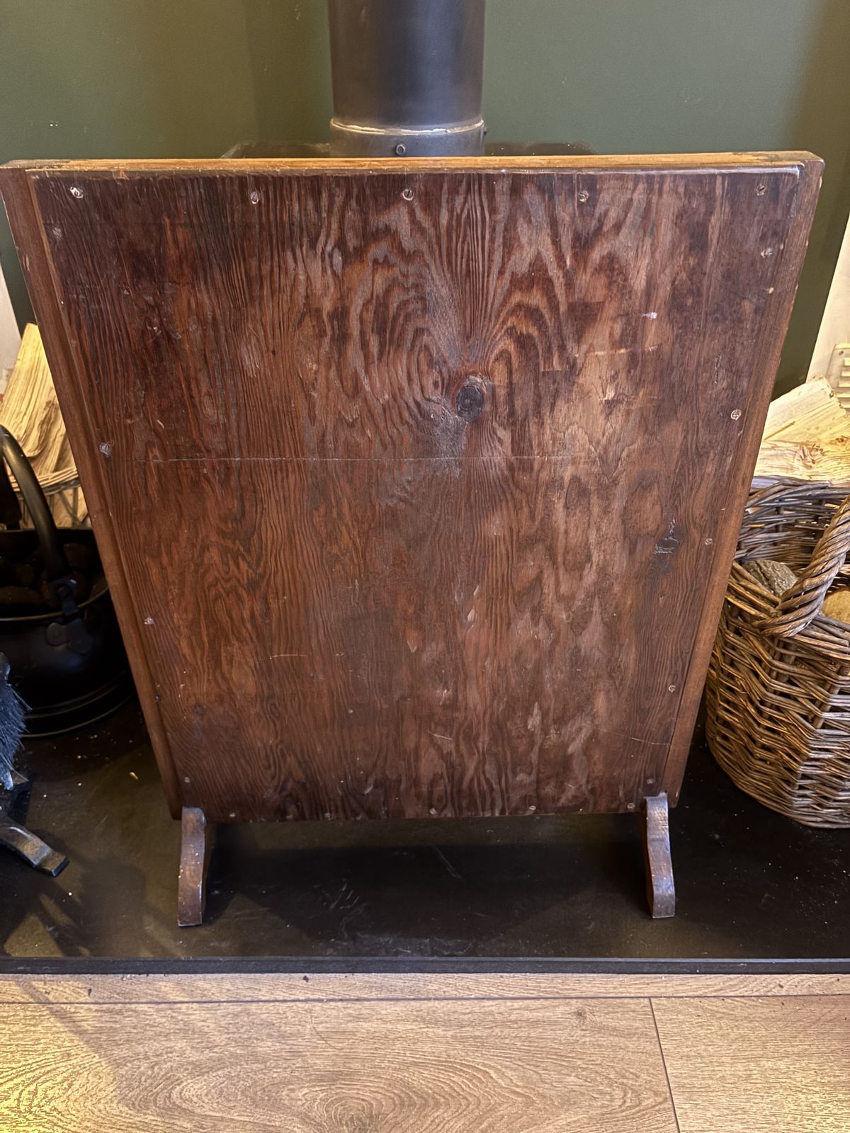 Vintage Mahogany Fireplace Screen photo Home Fixtures
