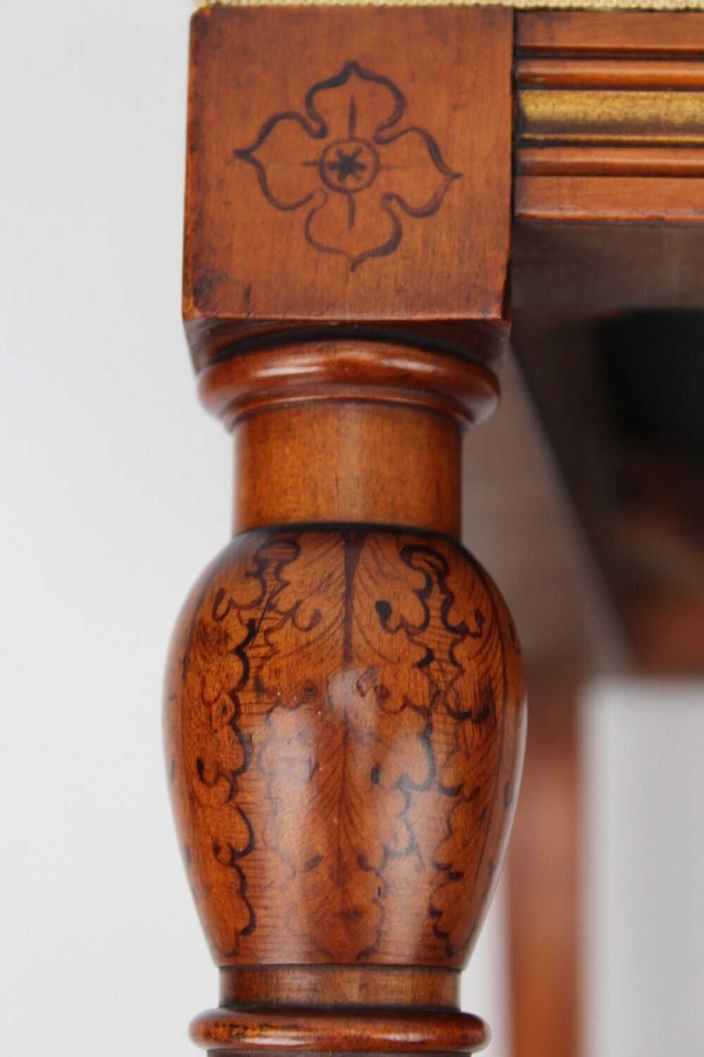Edwardian Arts & Crafts Walnut & Gilt Side Chair photo vinterior