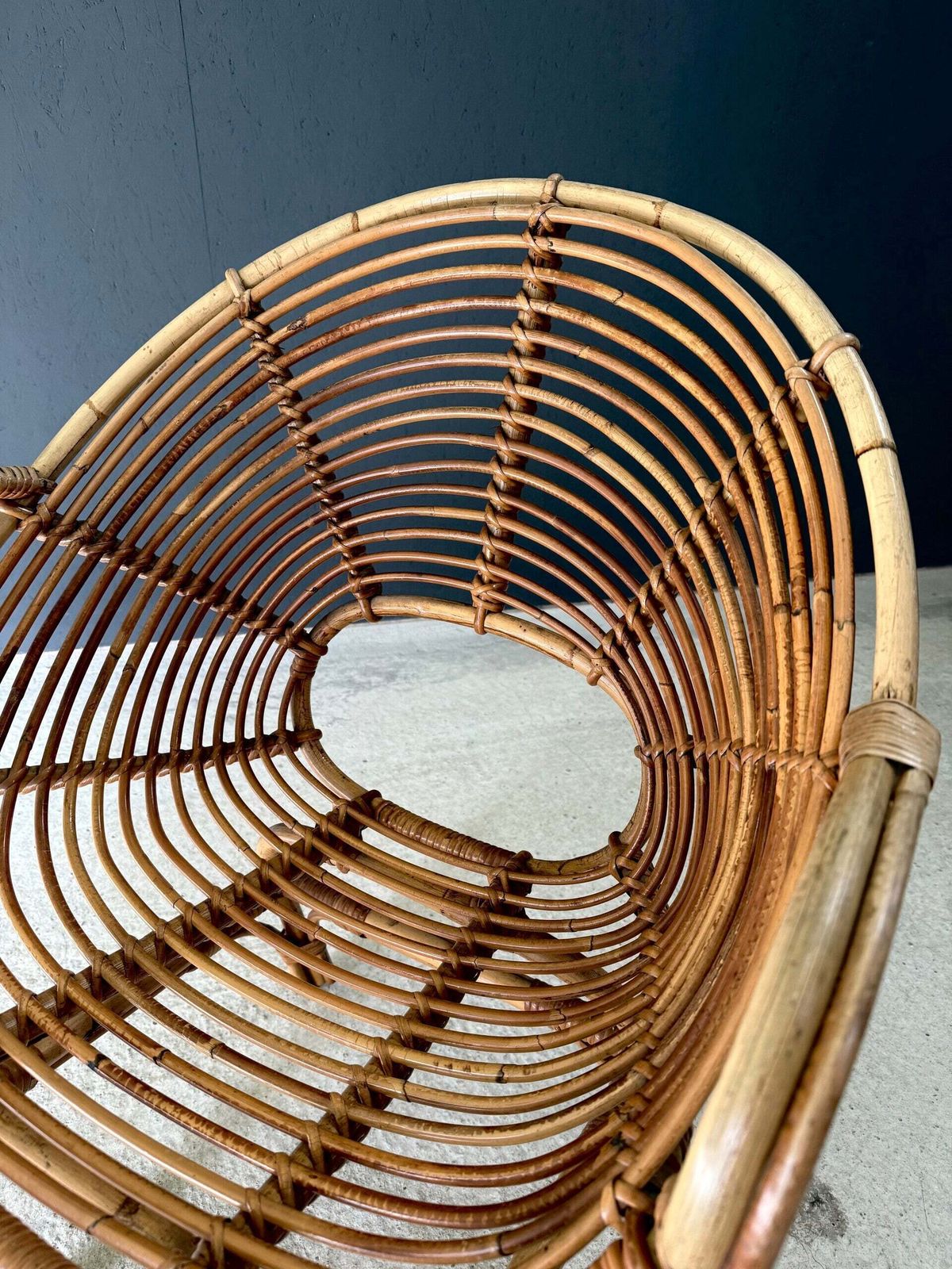 Mid Century Design Bamboo Pod Fauteuil, Italië, Ca. Jaren 1960 photo buy