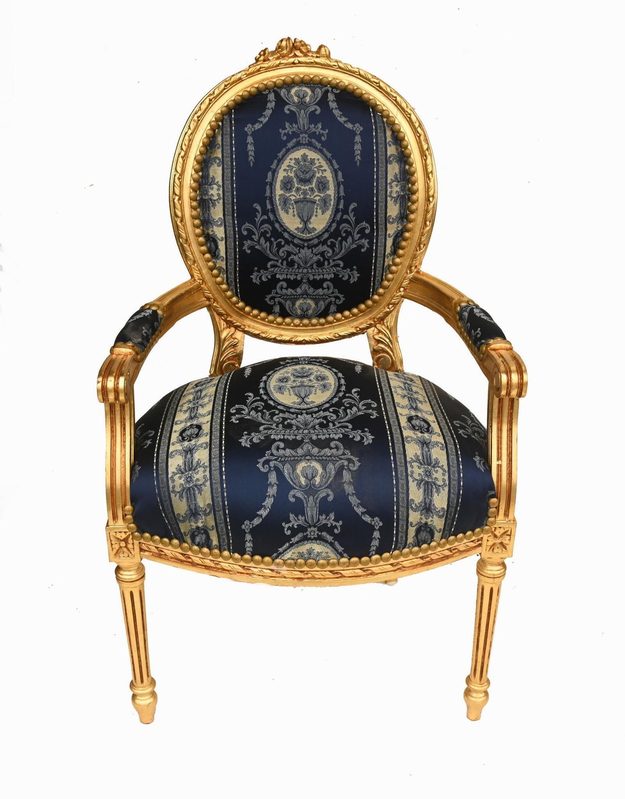 Pair French Gilt Arm Chairs Louis XVI Interiors photo buy