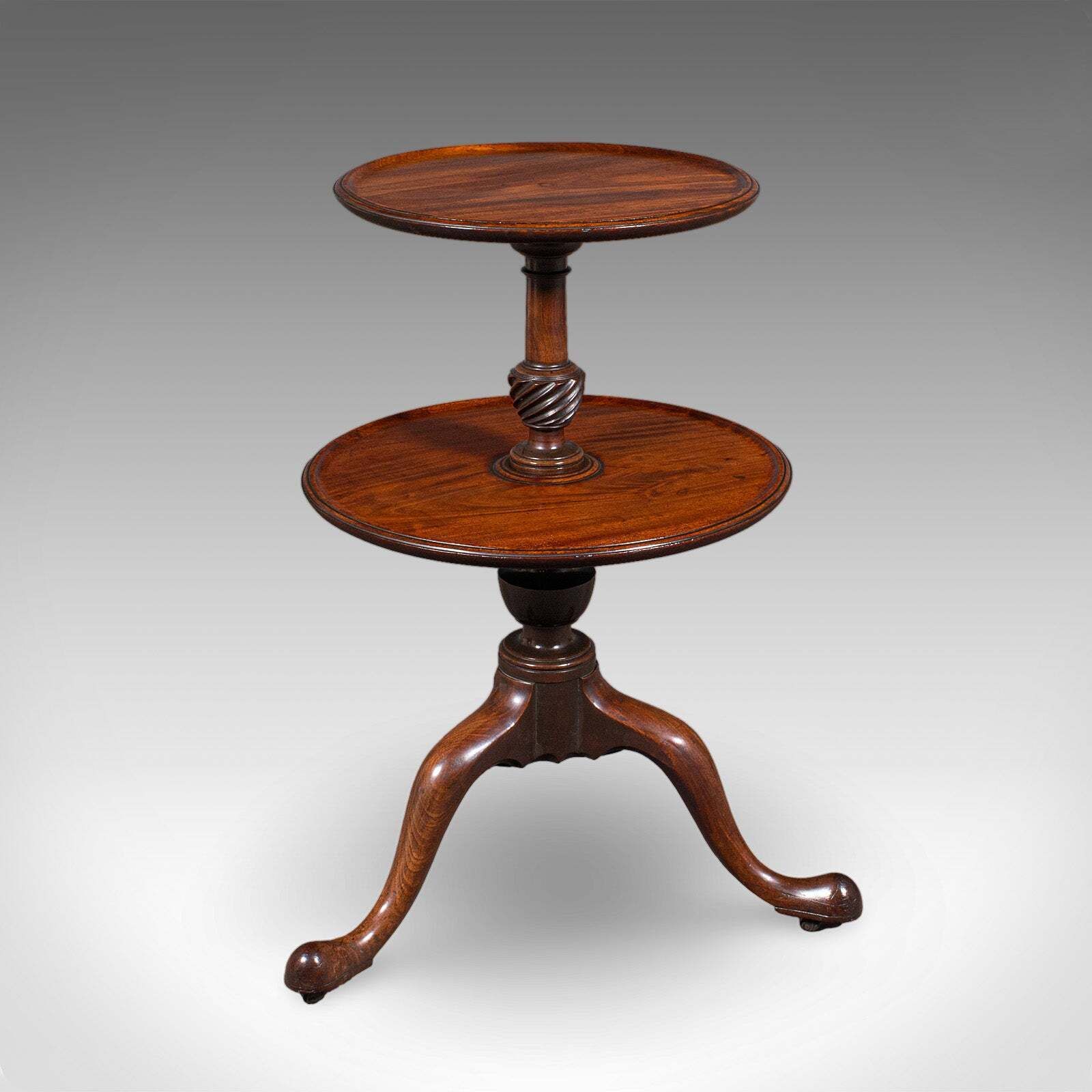 Antique Dumb Waiter, English Two Tier Afternoon Tea Serving Stand, Regency, 1820 photo 4328.0