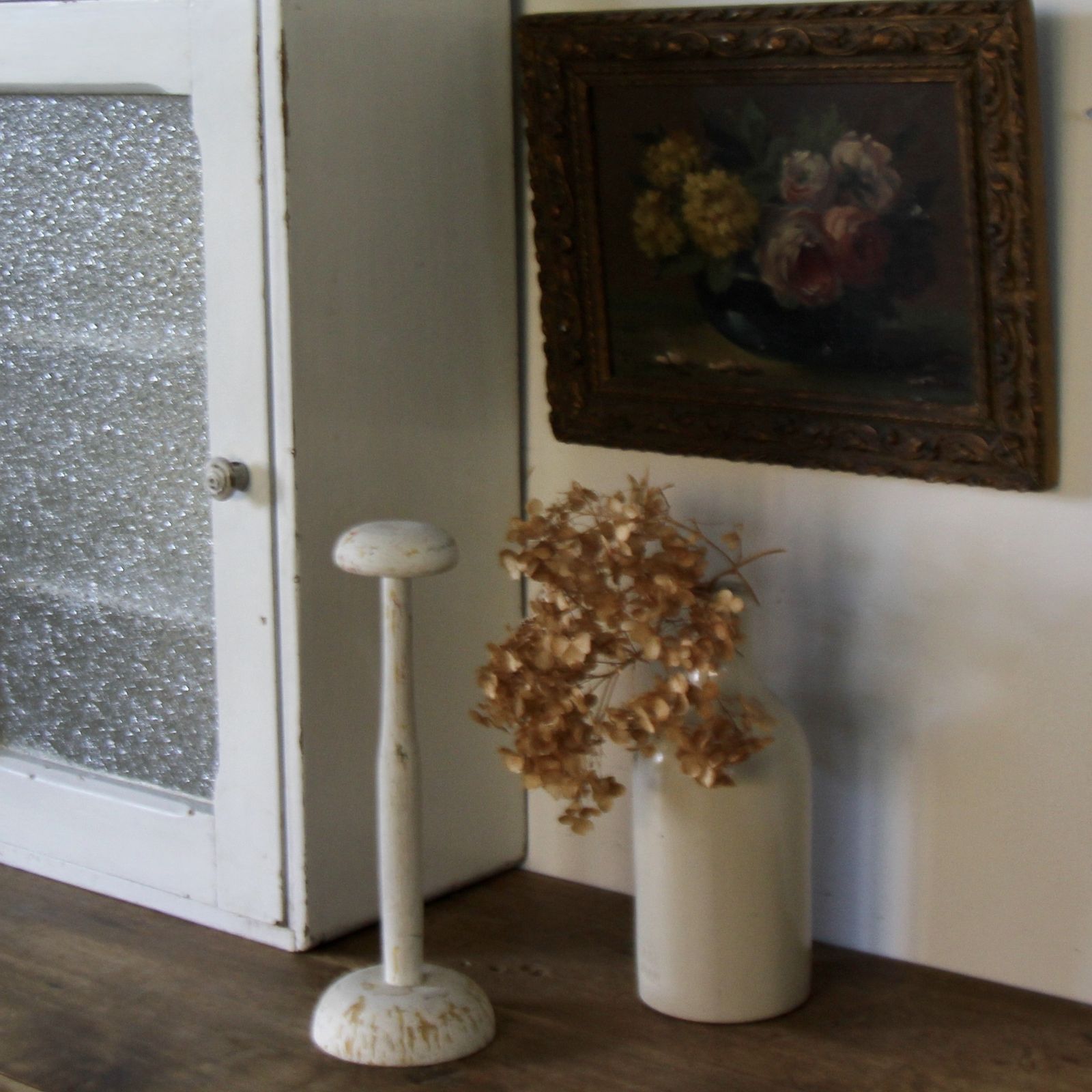 Furniture Antique French Glass Bathroom Cabinet photo