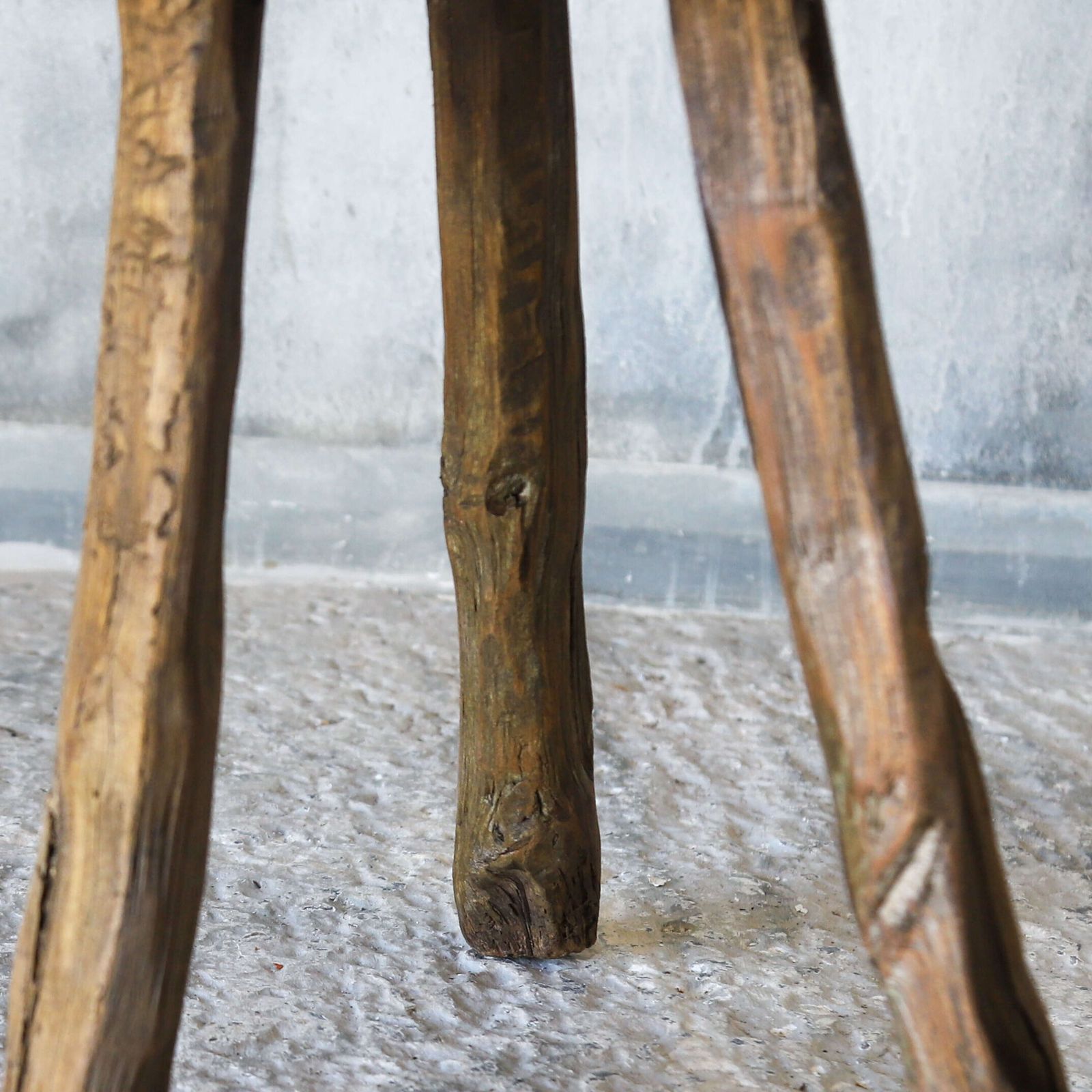 19th Century French Elm Chopping Block On Original Gnarled Legs – Vernacular Rural Style photo for sale