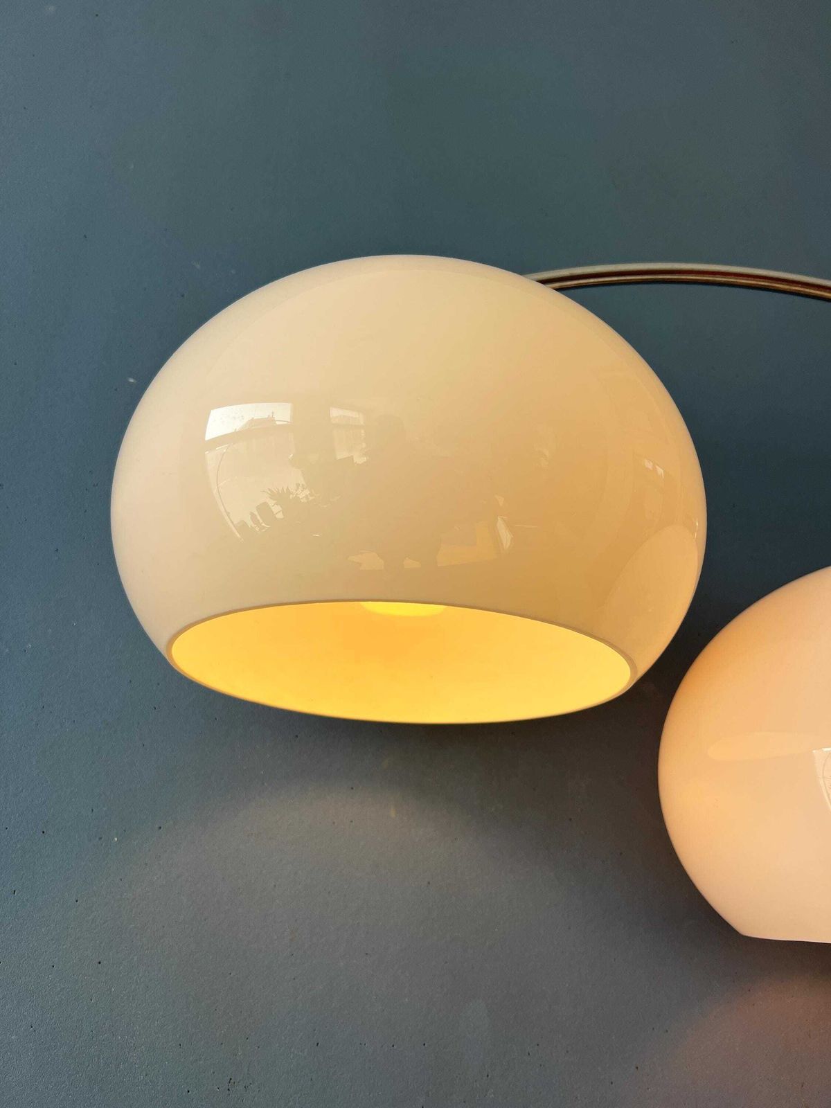 Witte Dijkstra Dubbele Boog Space Age Paddenstoellamp photo buy
