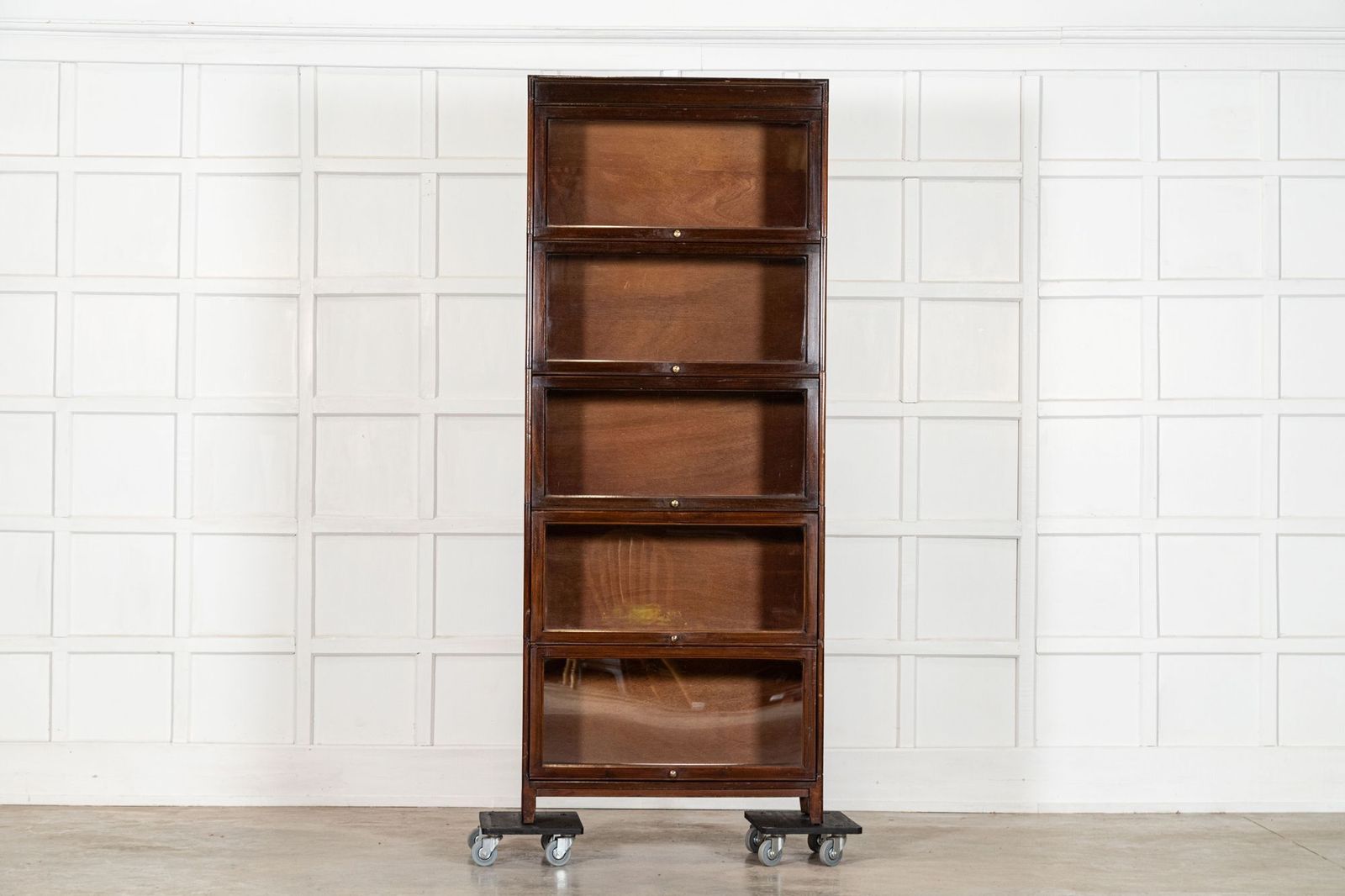 Large Gunn Mahogany Glazed Sectional Bookcase