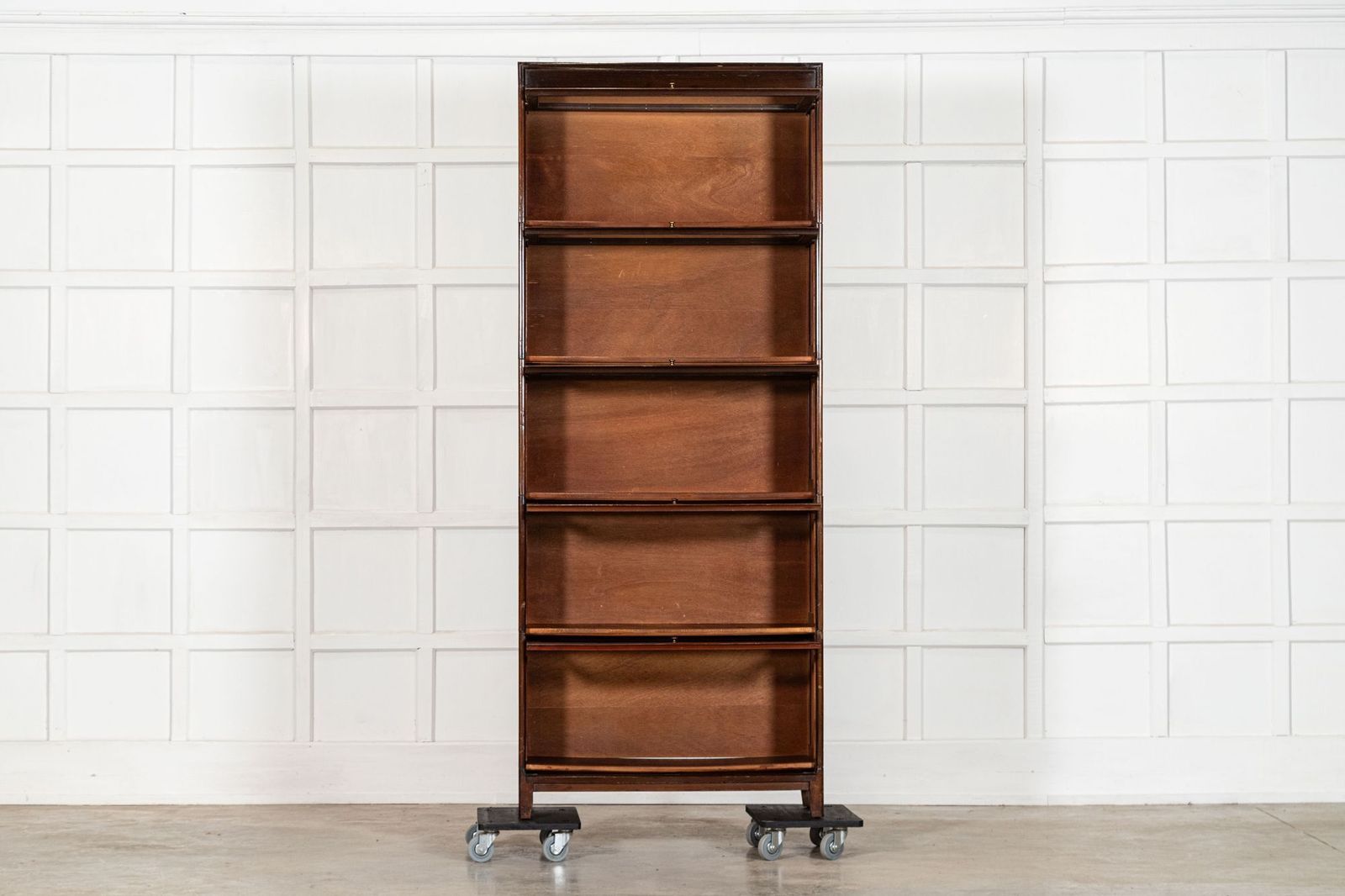 Large Gunn Mahogany Glazed Sectional Bookcase photo Furniture