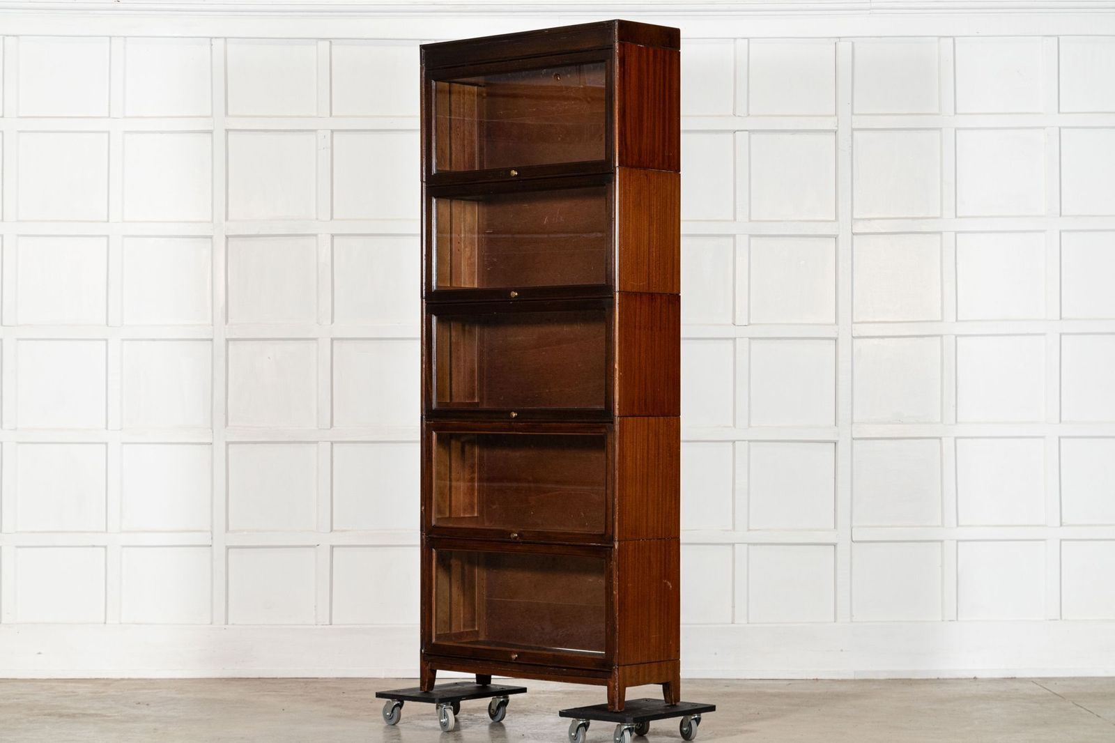 Large Gunn Mahogany Glazed Sectional Bookcase photo buy