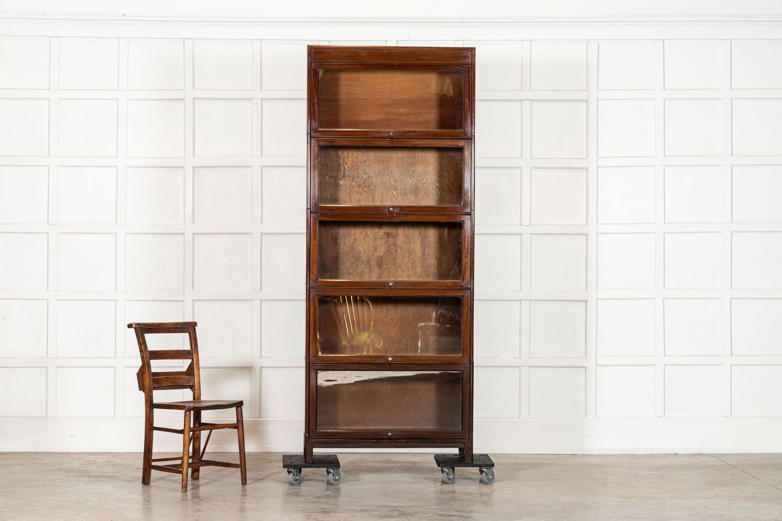 Large Gunn Mahogany Glazed Sectional Bookcase photo vinterior