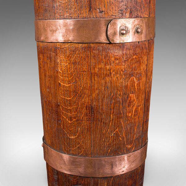 photo furniture Antique Coopered Stick Loop, English, Victorian Oak Country House Umbrella Stand