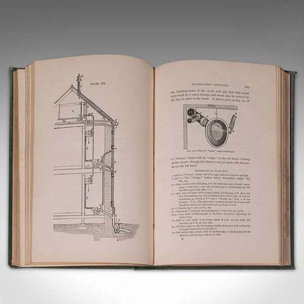 photo furniture Antique Reference Book The Plumber And Sanitary Houses, English, Victorian, 1877