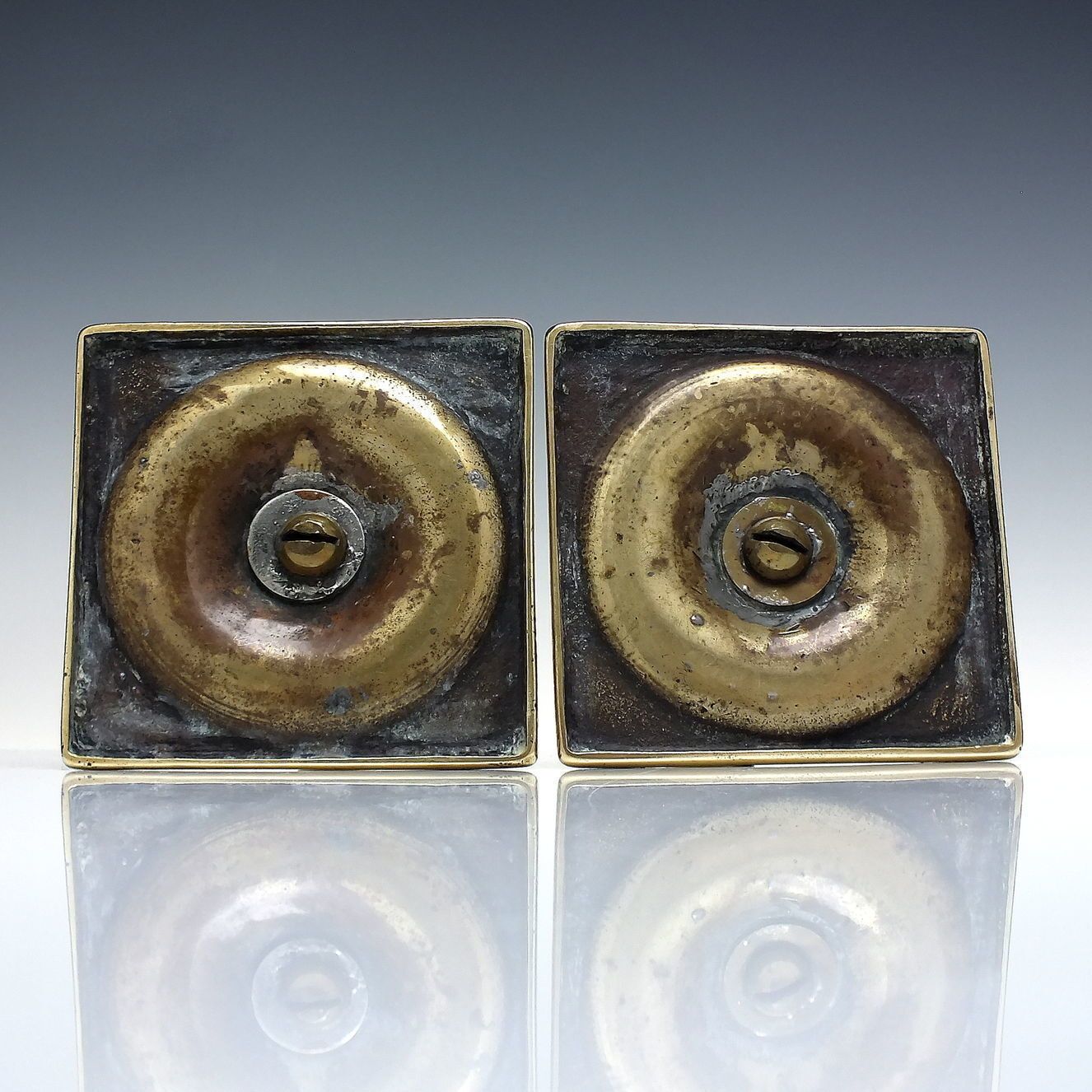 Pair Late 17th Century William III Brass Baluster Knop Candlesticks C1690 photo for sale