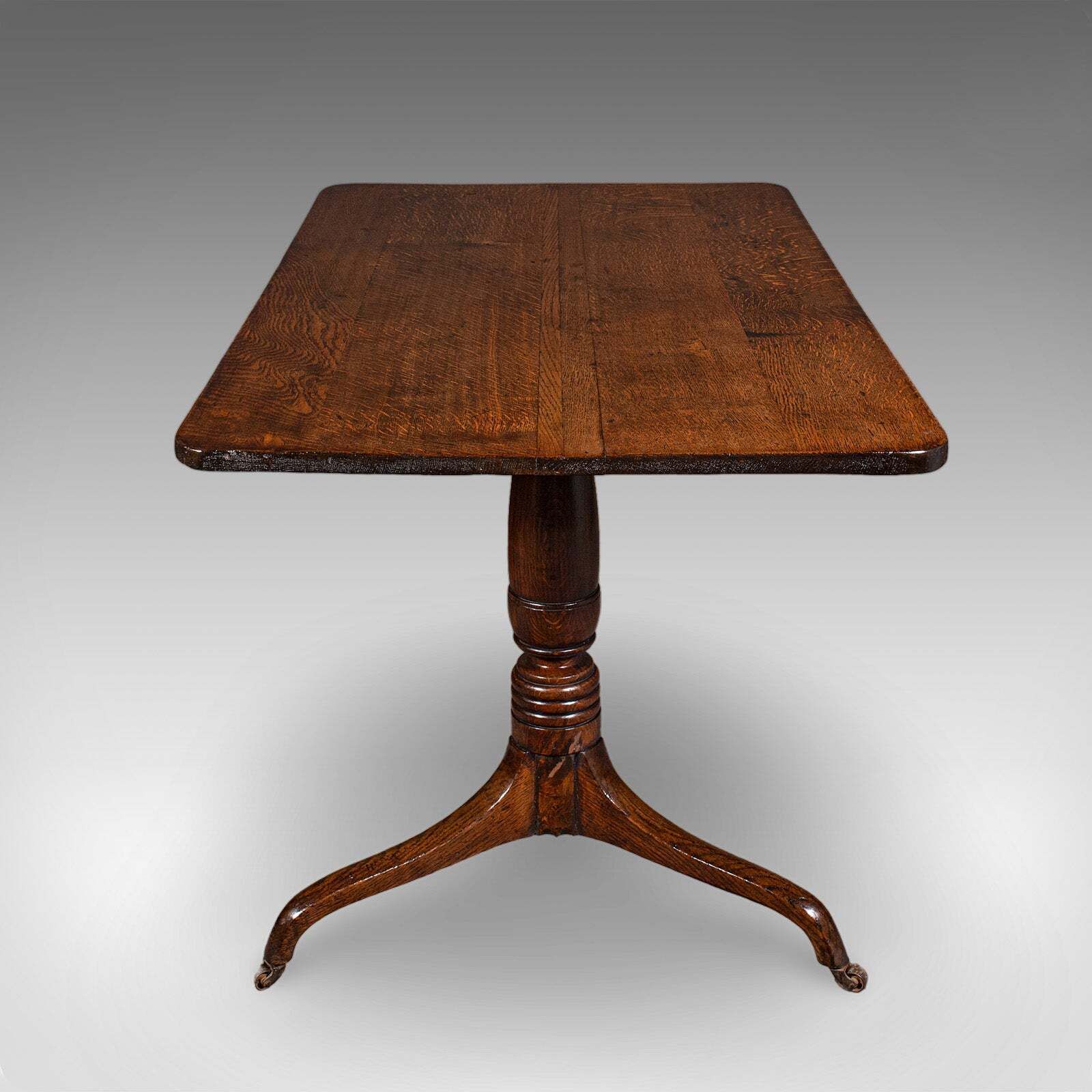 Antique Parlour Drinking Table, Scottish Oak, Tilt Top, Country House, Victorian photo for sale
