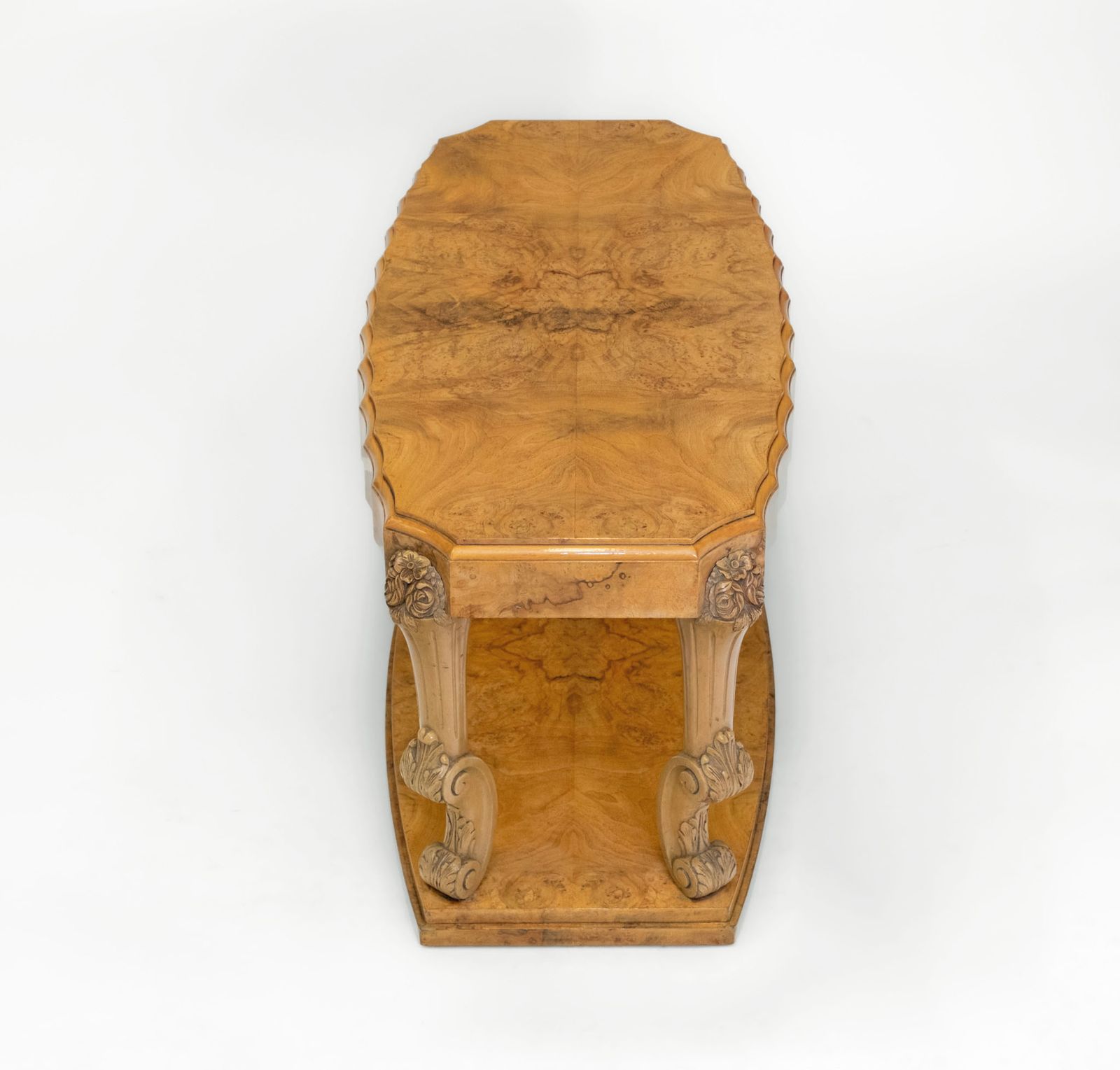 Art Deco Burr Walnut Coffee Table By Harry & Lou Epstein 1930s photo vintage