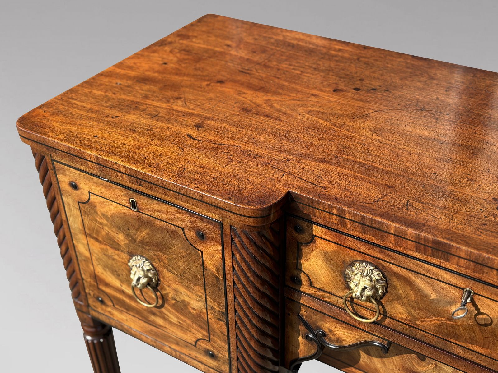 Early 19th Century George IV Period Mahogany & Ebony Inlay Sideboard photo 8000.0