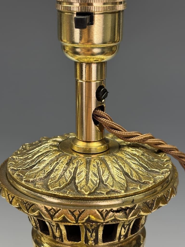 photo for sale Superb Pair Of French Late 19th Century Marble & Ormolu Urns Converted To Lamps, Neoclassical