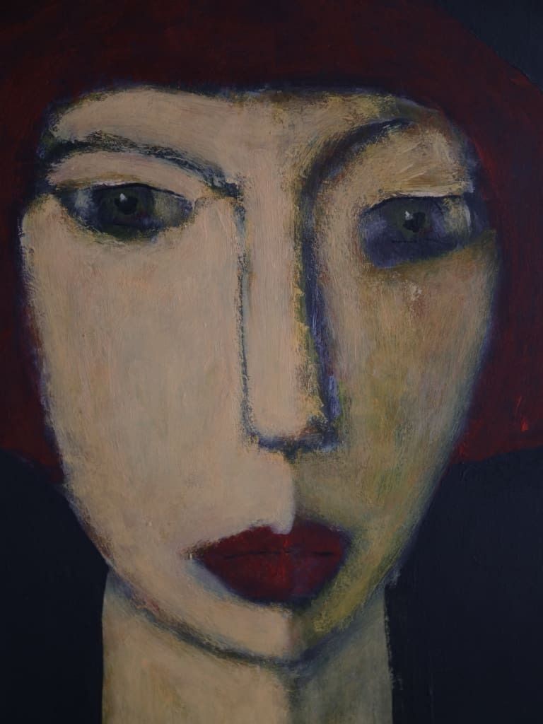 Art | Chloe — Masterful Modernist Portrait By Harry Charles Tim (Framed & Signed) photo buy
