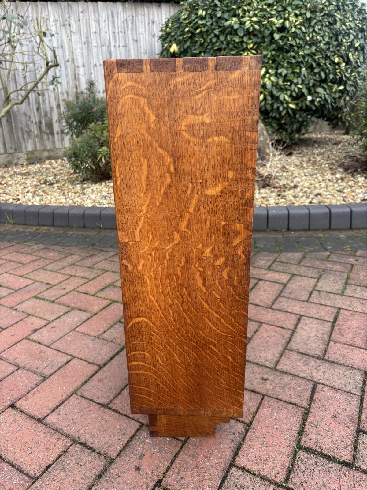 Cotswold School Oak Bookcase, 1930s photo vinterior