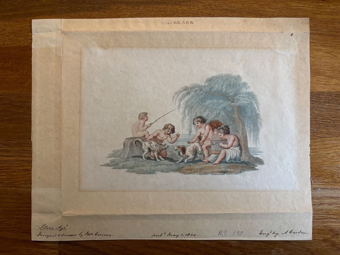 A Rare Set Of Four Regency Putti Stipple Engravings photo vinterior