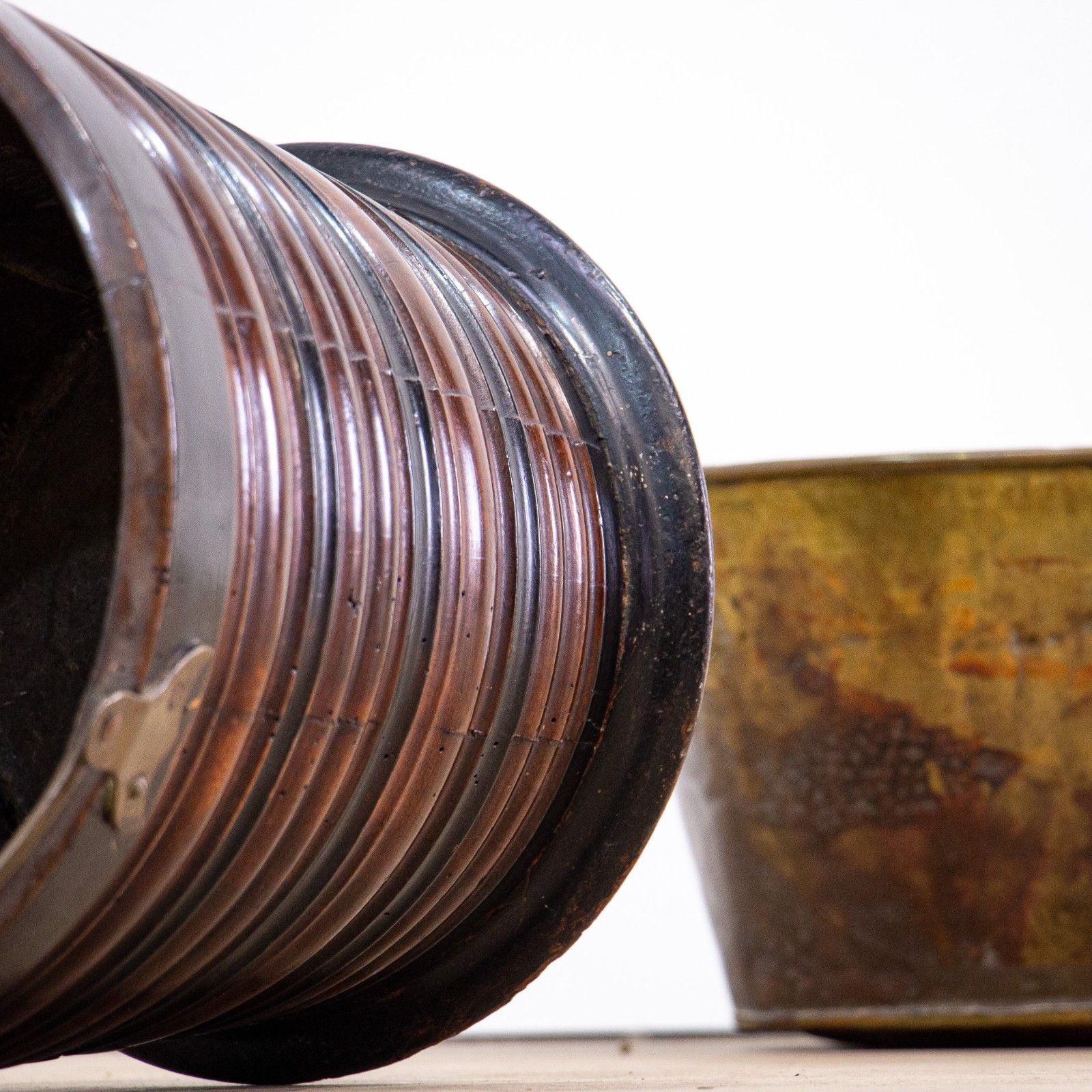 photo for sale 19th Century Peat Bucket With Brass Half Liner